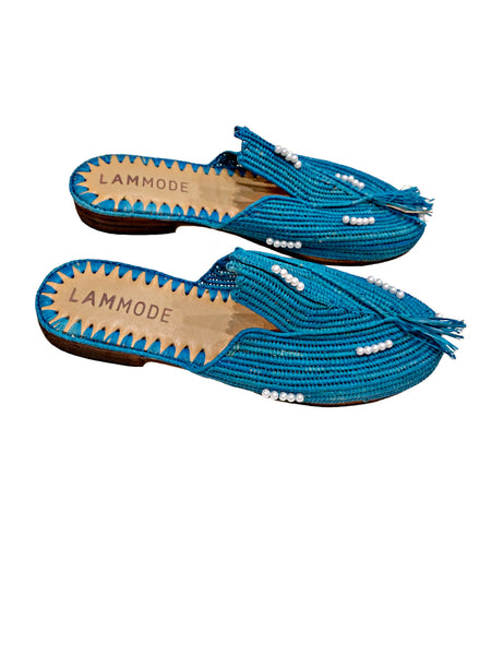 Hand Woven Raffia Slides