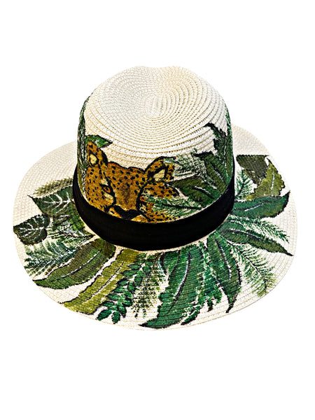 Cheetah Hand Painted Hat