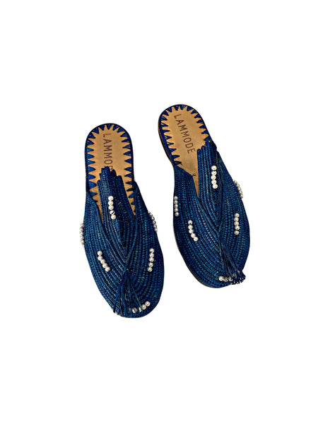 Hand Woven Raffia Slides