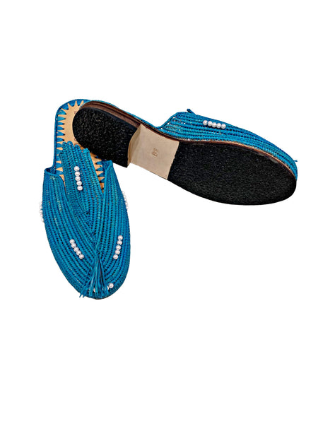 Hand Woven Raffia Slides
