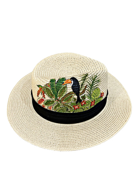Toucan Art Hand Painted Hat