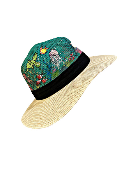 Sea Corals Hand Painted Hat