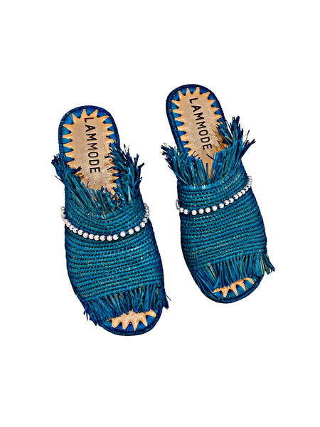 Raffia Woven One Strap Sandal