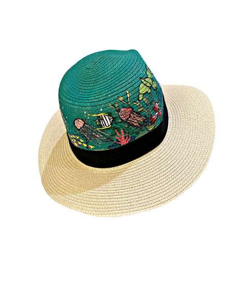 Sea Corals Hand Painted Hat