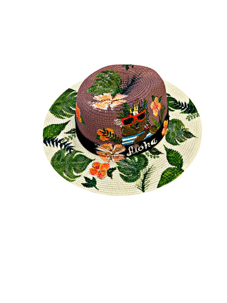 Aloha Hand Painted Hat