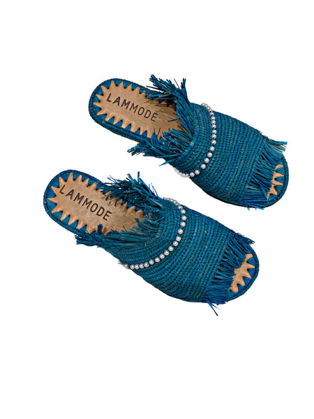 Raffia Woven One Strap Sandal