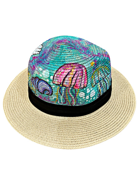 Sea Creatures Hand Painted Hat