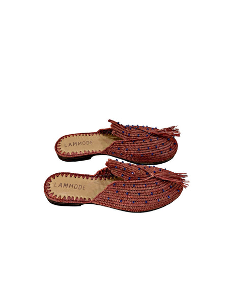 Hand Woven Raffia Slides