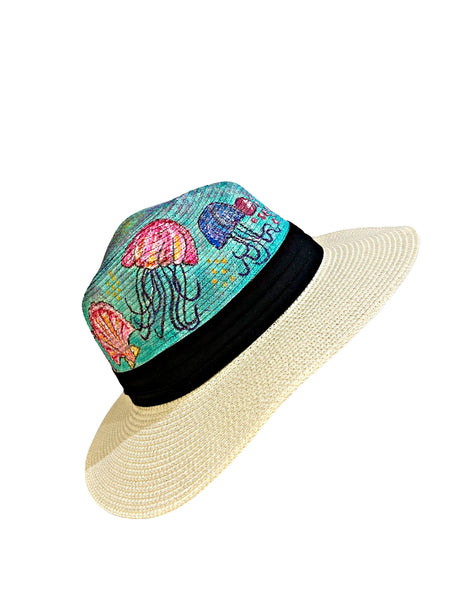 Sea Creatures Hand Painted Hat