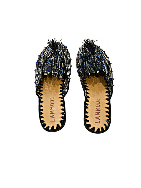 Hand Woven Raffia Slides