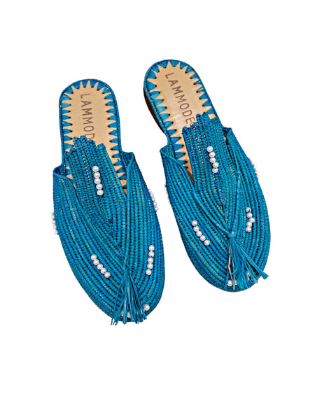 Hand Woven Raffia Slides
