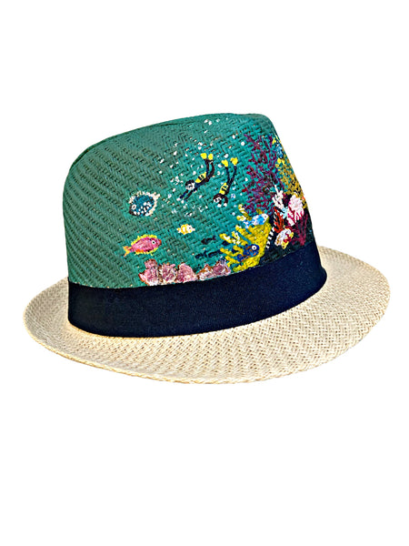 Kids Sea Corals Hand Painted Hat
