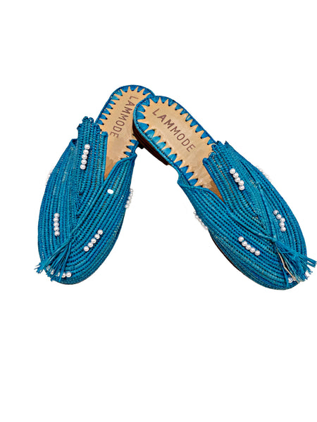 Hand Woven Raffia Slides