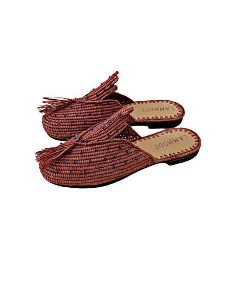 Hand Woven Raffia Slides