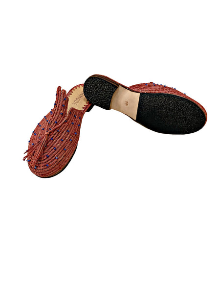 Hand Woven Raffia Slides