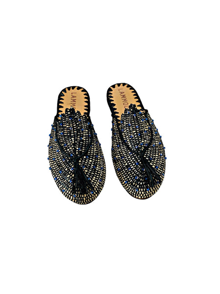 Hand Woven Raffia Slides