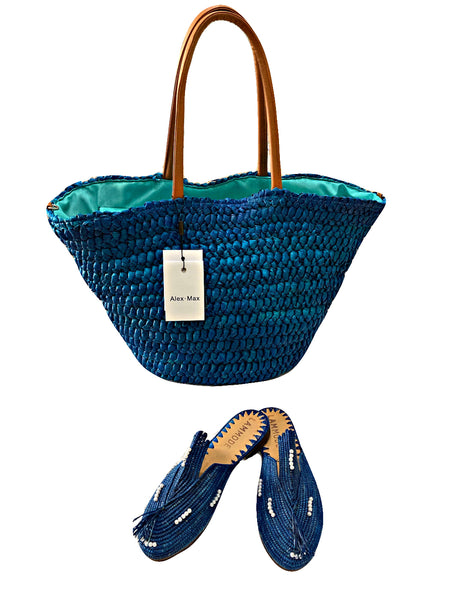 Hand Woven Raffia Slides