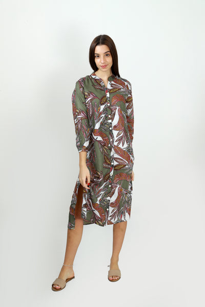 Leaf Shirt Dress