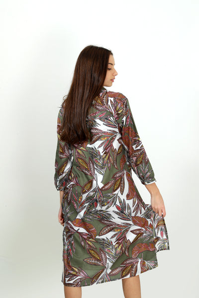 Leaf Shirt Dress