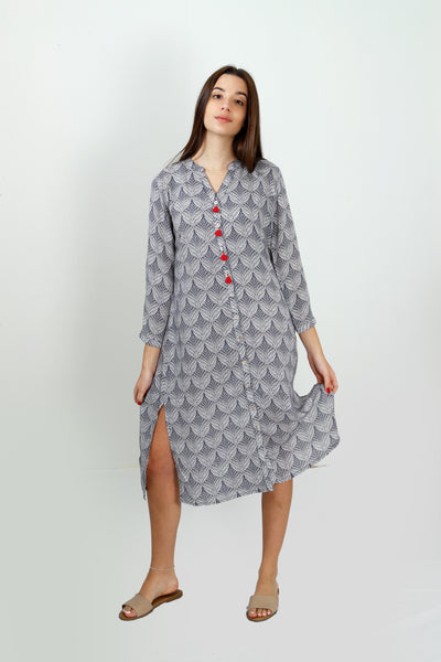Foliage Shirt Dress