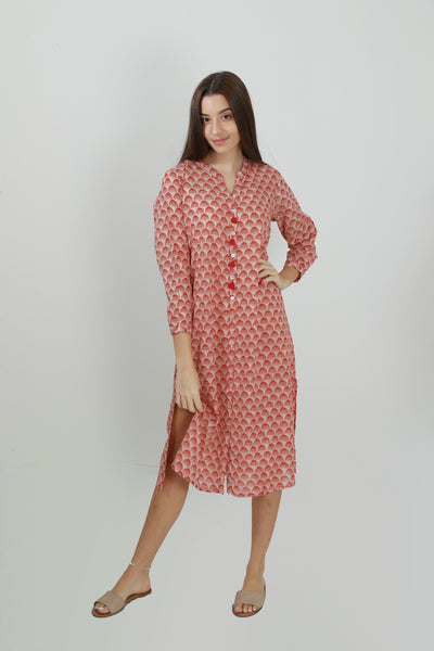 Wave Shirt Dress