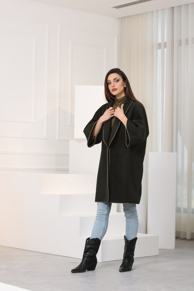 Poiret Olive Wool Coat