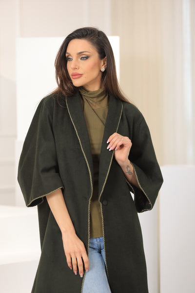 Poiret Olive Wool Coat