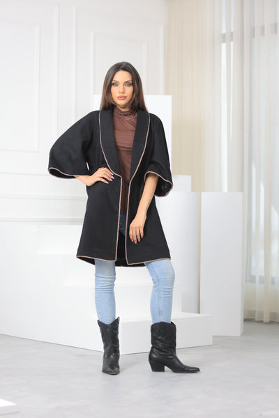 Poiret Black Wool Coat