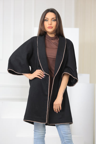 Poiret Black Wool Coat