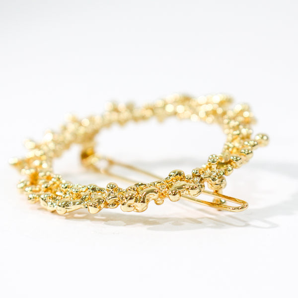 Cordelia Textured Metal Gold Hair Clip
