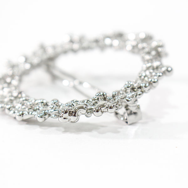 Cordelia Textured Metal Silver Hair Clip