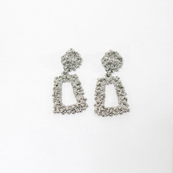 Cordelia Textured Metal Geo Earrings