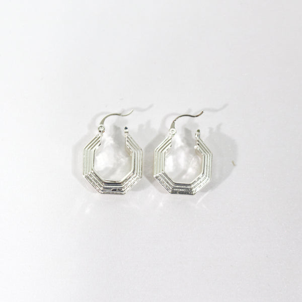 Cara Plated Brass Geod Earrings