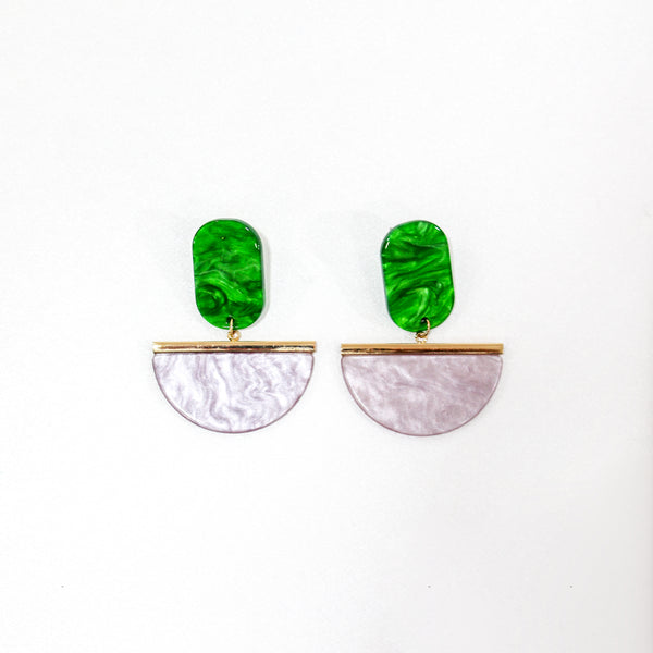 Josephine Resin Peach Earrings