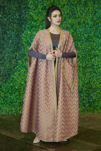 Premium Beaded Embellished Golden Abaya