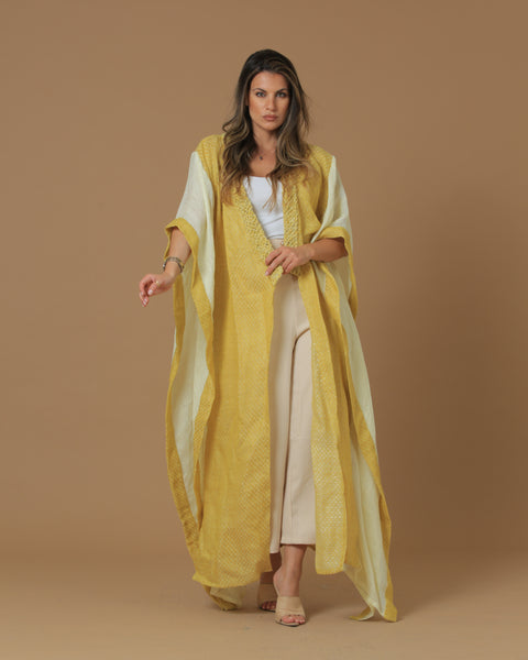 Hand Crochet Linen Kaftan
