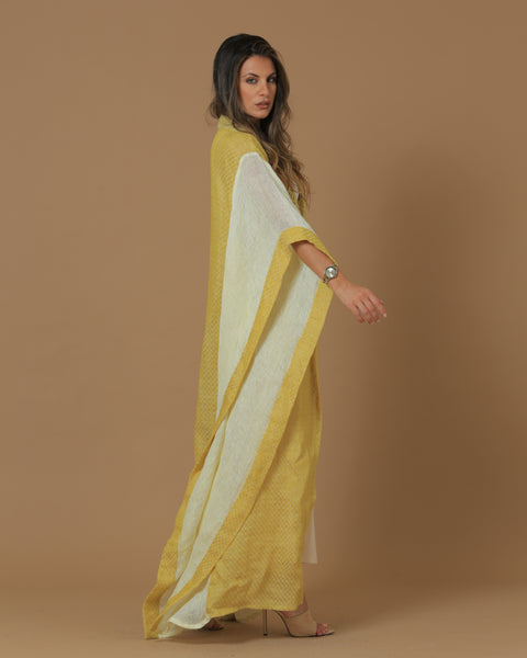 Hand Crochet Linen Kaftan