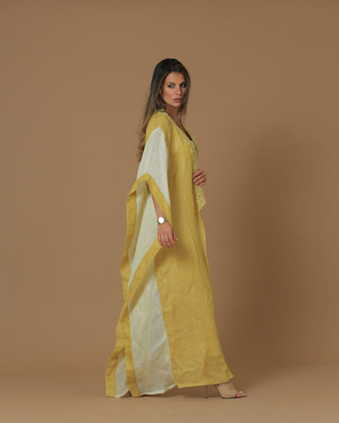 Hand Crochet Linen Kaftan