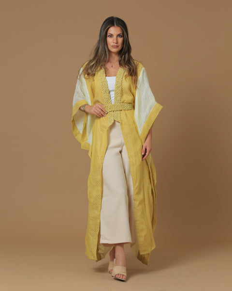 Hand Crochet Linen Kaftan