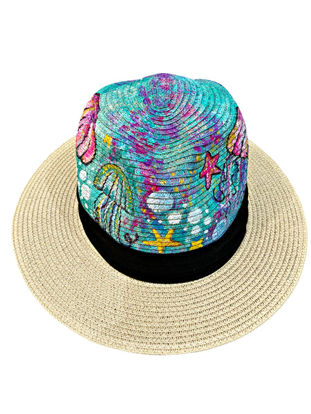 Sea Creatures Hand Painted Hat