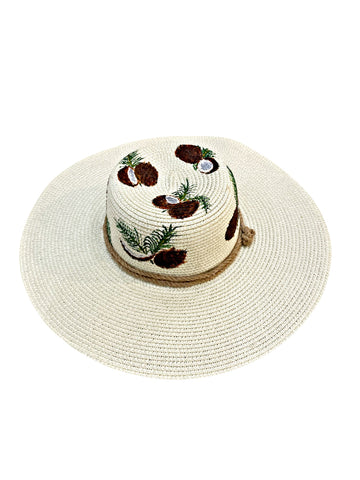 Coconut Hand Painted Hat