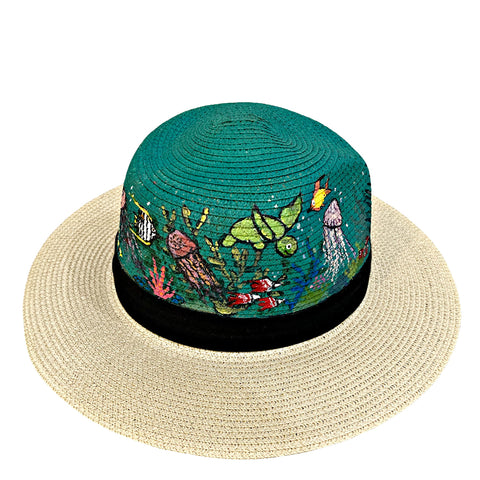 Sea Corals Hand Painted Hat