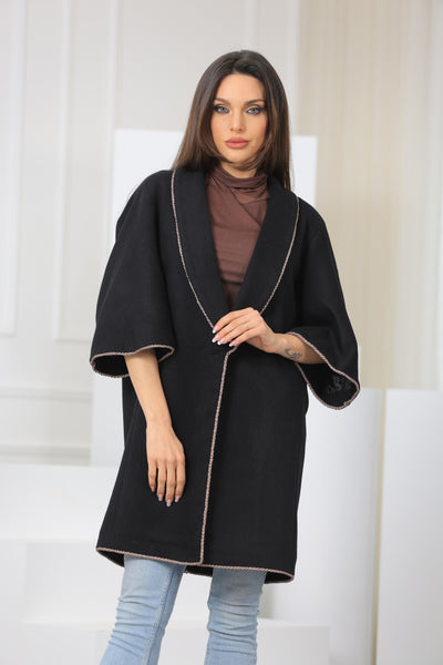 Poiret Black Wool Coat