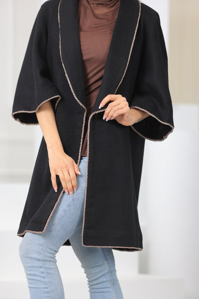 Poiret Black Wool Coat